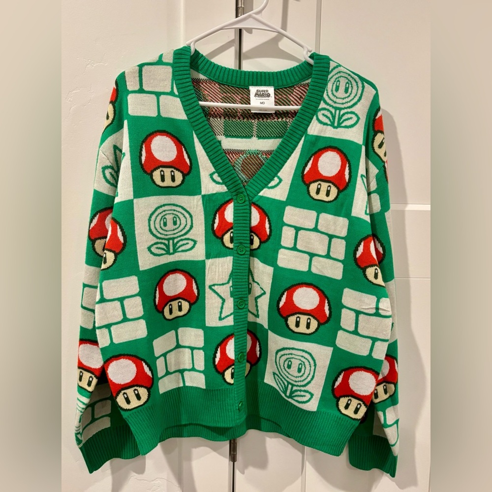 Super Mario Brothers Mushroom Sweater